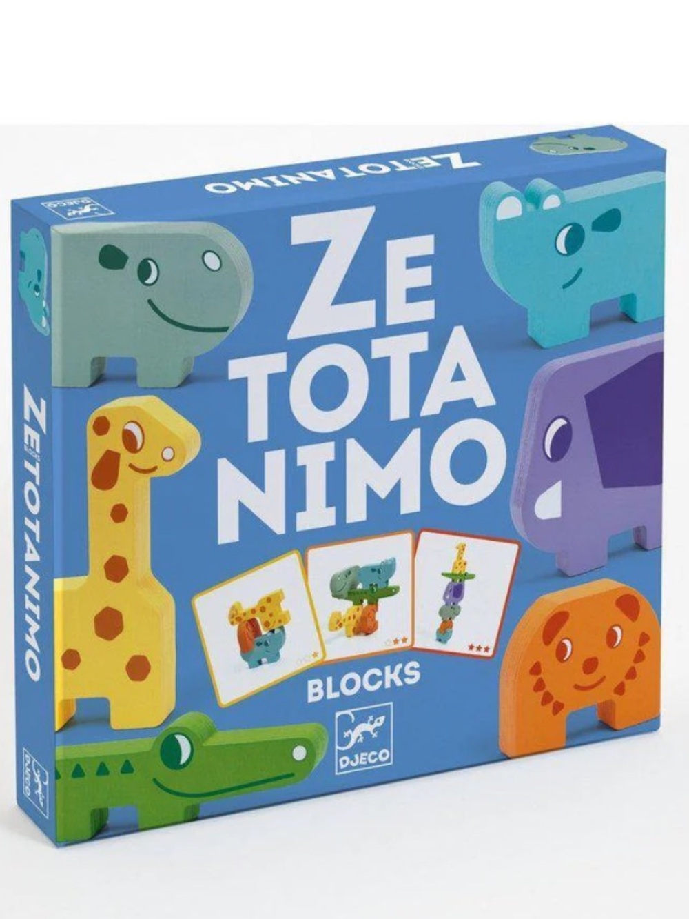 Ze Tota Nimo Block Game Wooden Stacking Animals Building Toy
